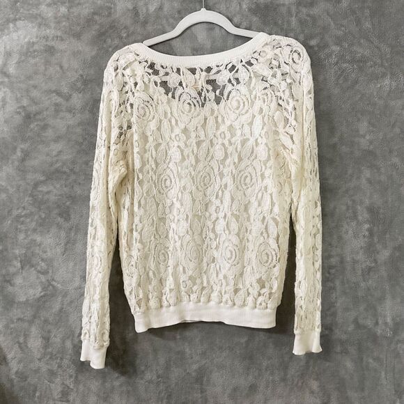 Ralph Lauren Denim & Supply Antique Cream Lace Peasant Top Size small - Picture 2 of 10
